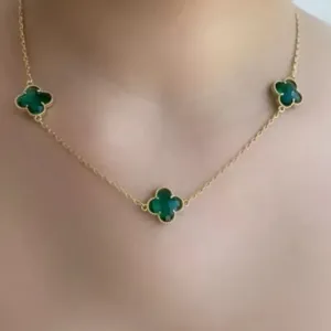 CHOKER 3 TREVO VERDE