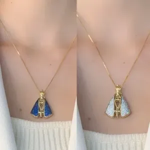 COLAR NOSSA SENHORA APARECIDA DUPLA VAZADA GG