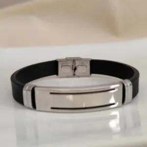 BRACELETE SILICONE PLACA LISA