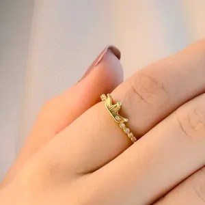 ANEL COROINHA COM ZIRCÔNIA