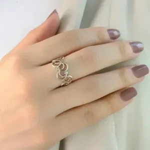 ANEL LUA COM ZIRCONIA PRATA