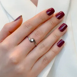 ANEL ONDA COM UMA ZIRCONIA