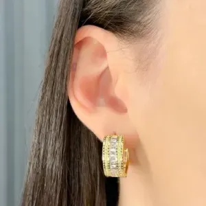 ARGOLA EGITO COM ZIRCONIA FILERIA CRISTAL