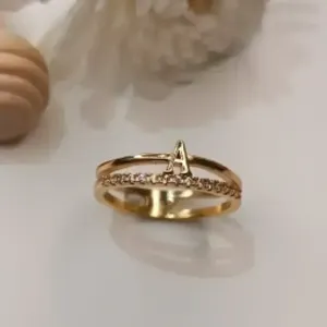 ANEL DUPLO COM LETRA CRAVEJADO
