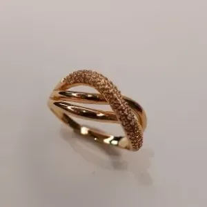 ANEL ENTRELAÇADO ZIRCONIA