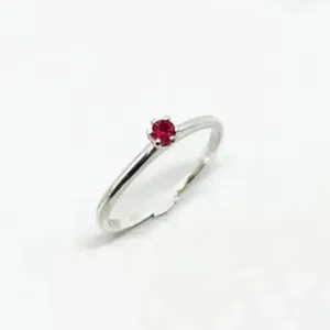 ANEL SOLITARIO COLOR - RUBY