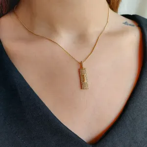COLAR CHAPA CRAVEJADO COM LETRA PERSONALIZADO