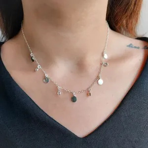 COLAR DE CHAPINHA E ZIRCONIA PENDURADA