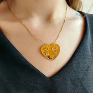COLAR DE CORAÇÃO CASAL COM NOME PERSONALIZADO