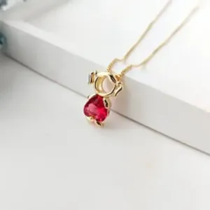 COLAR FILHA DE CORAÇÃO RUBY
