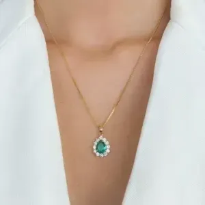 COLAR GOTA PEDRA CRISTAL CRAVEJADO