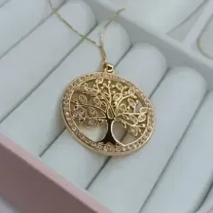 COLAR MANDALA ARVORE DA VIDA CRAVEJADO