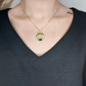 COLAR MANDALA OLHO GREGO CRAVEJADO