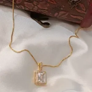 COLAR QUADRADO CRISTAL CRAVEJADO