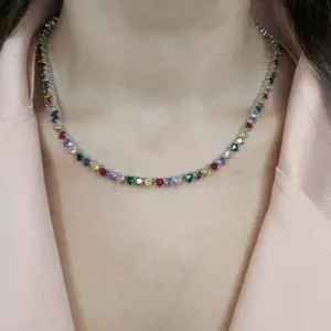 COLAR RIVIERA DE LUXO COLOR CORAÇÃO 3 PONTAS