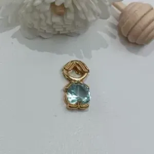 PINGENTE MENINO COM PEDRA CRISTAL AZUL P