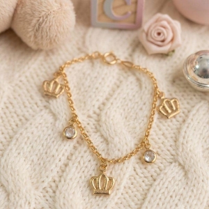 PULSEIRA INFANTIL DE COROA COM ZIRCONIA