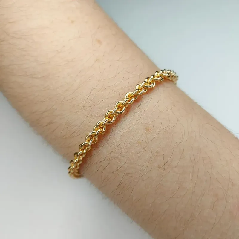 BRACELETE ELO TRANÇADO