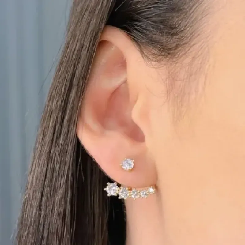 EAR JAQUET PONTO DE LUZ ZIRCONIA