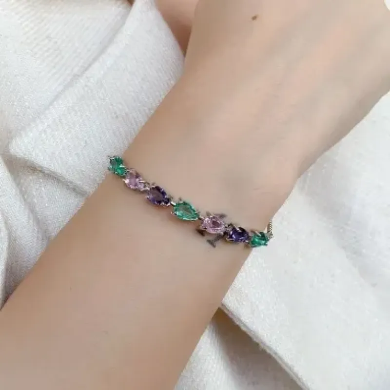 PULSEIRA DE PEDRA GOTA COLORIDAS