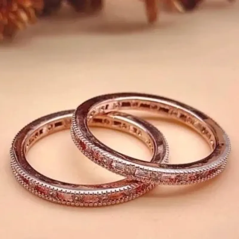 ANEL APARADOR ZIRCONIA AO REDOR ONDULADO