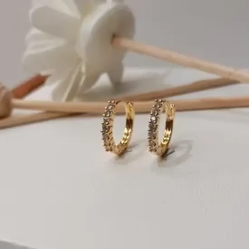 ARGOLA ARTICULADA FINA COM ZIRCONIA P