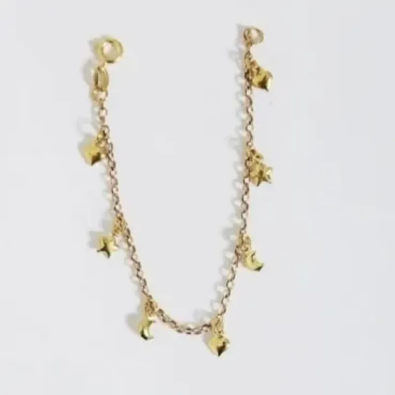 PULSEIRA CORAÇÃO SOL E LUA INFANTIL