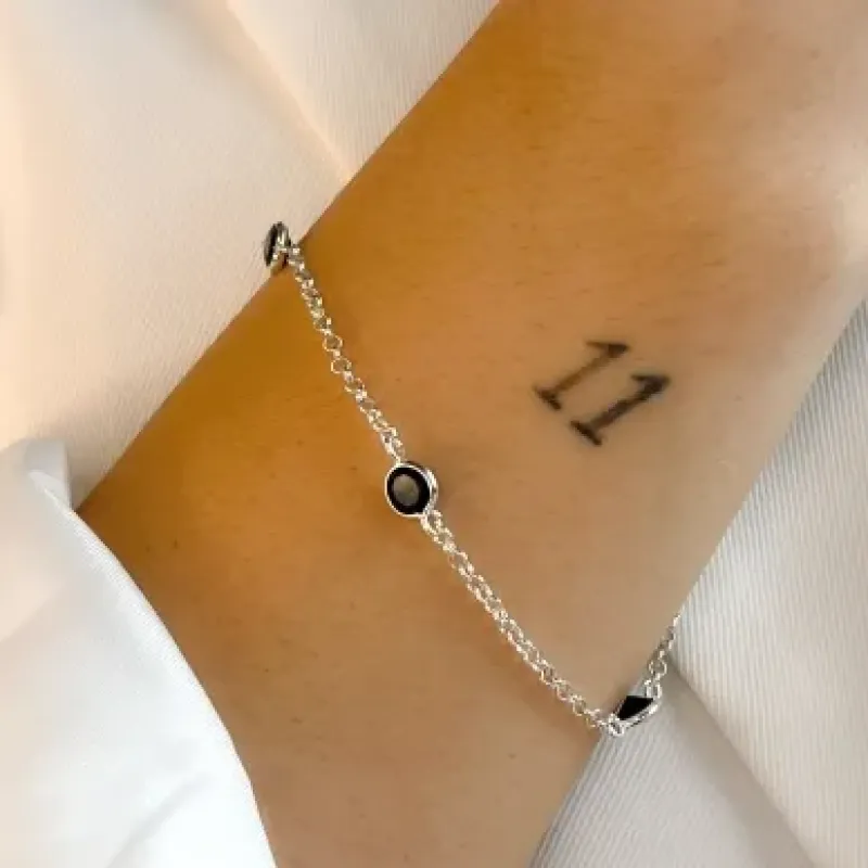 PULSEIRA TIFFANY BOLINHA PRETA