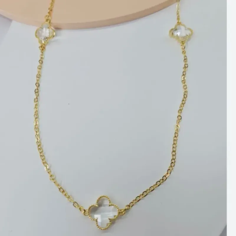 CHOKER 3 TREVO CRISTAL