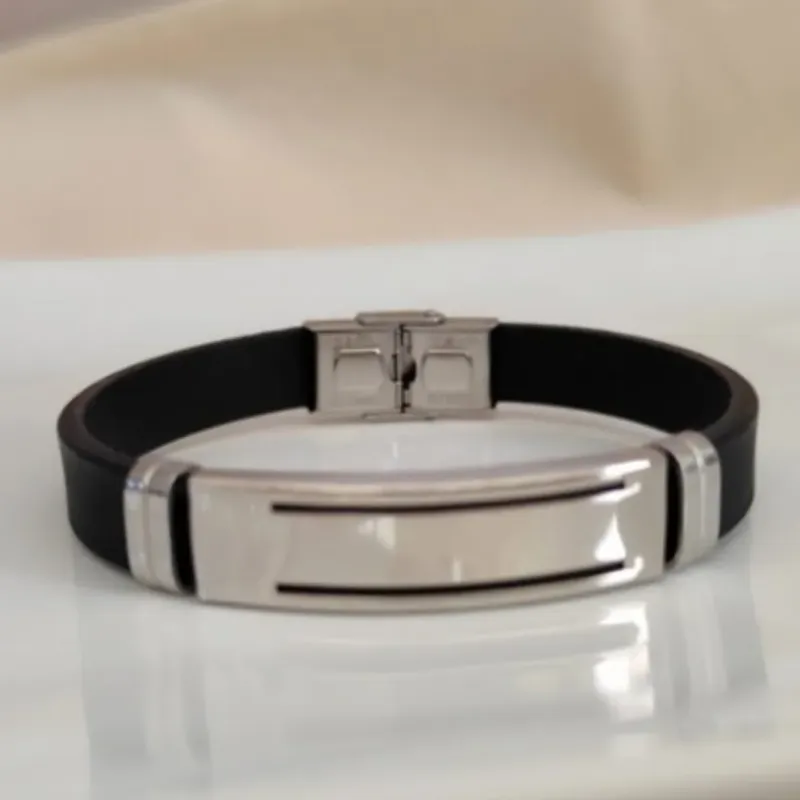 BRACELETE SILICONE PLACA LISA