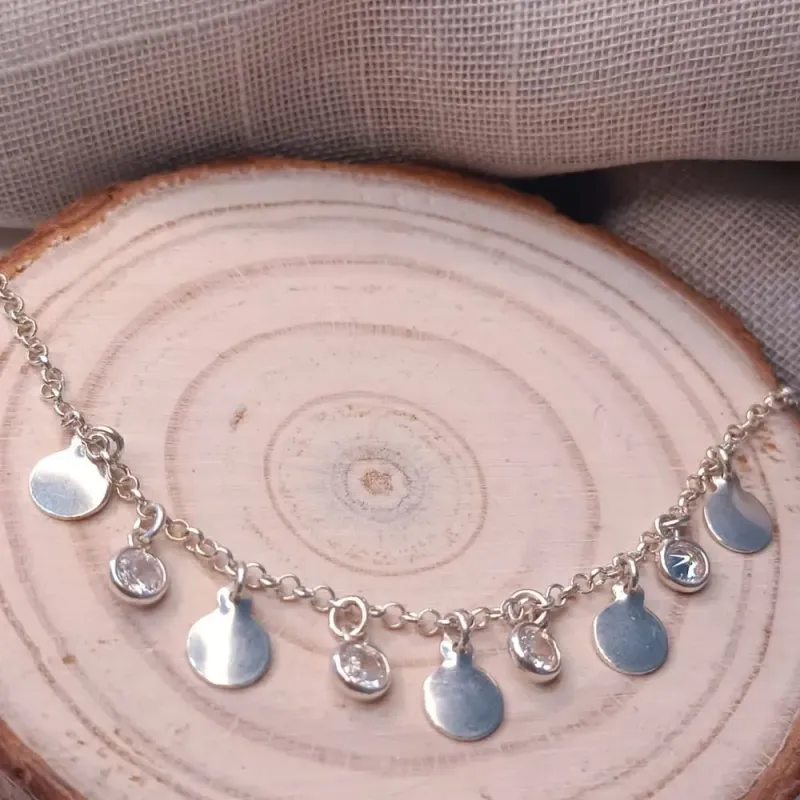 PULSEIRA DE CHAPINHA COM ZIRCONIA PENDURADO