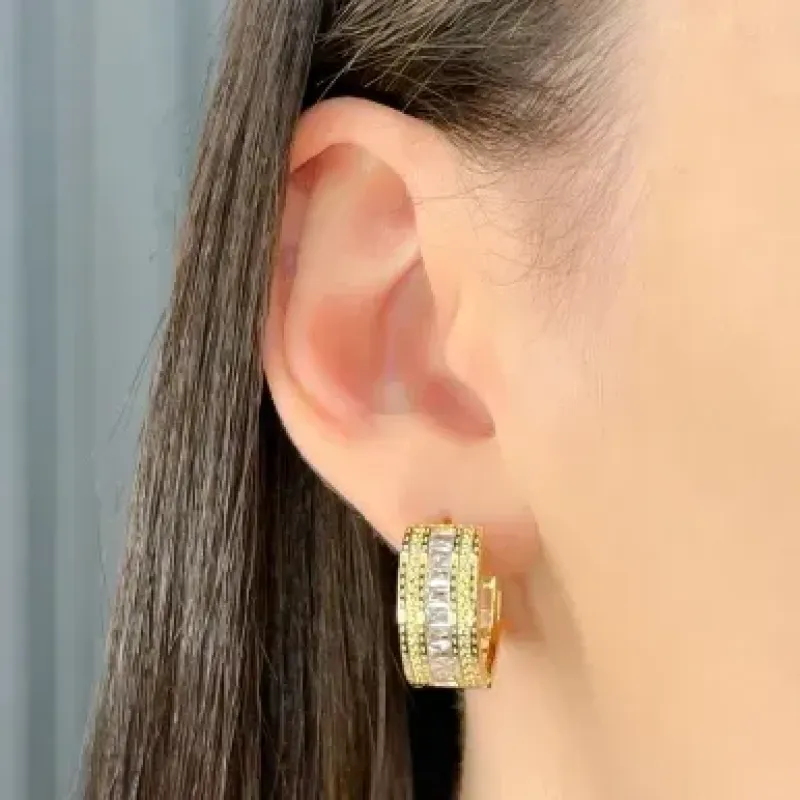 ARGOLA EGITO COM ZIRCONIA FILERIA CRISTAL