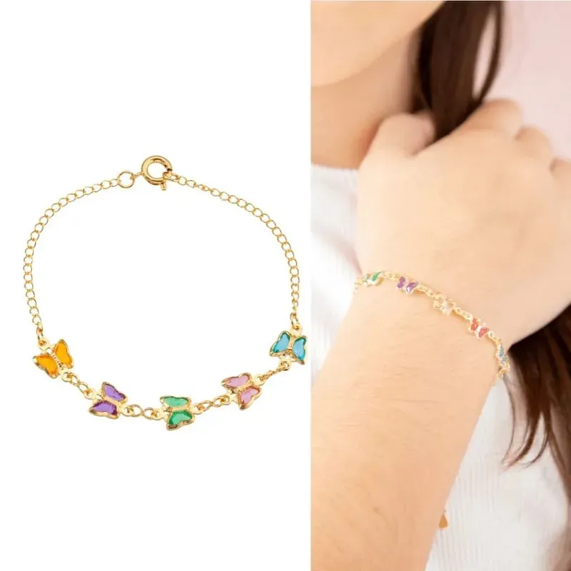 PULSEIRA DE BORBOLETAS COLORIDAS