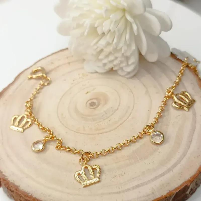 PULSEIRA INFANTIL DE COROA COM ZIRCONIA