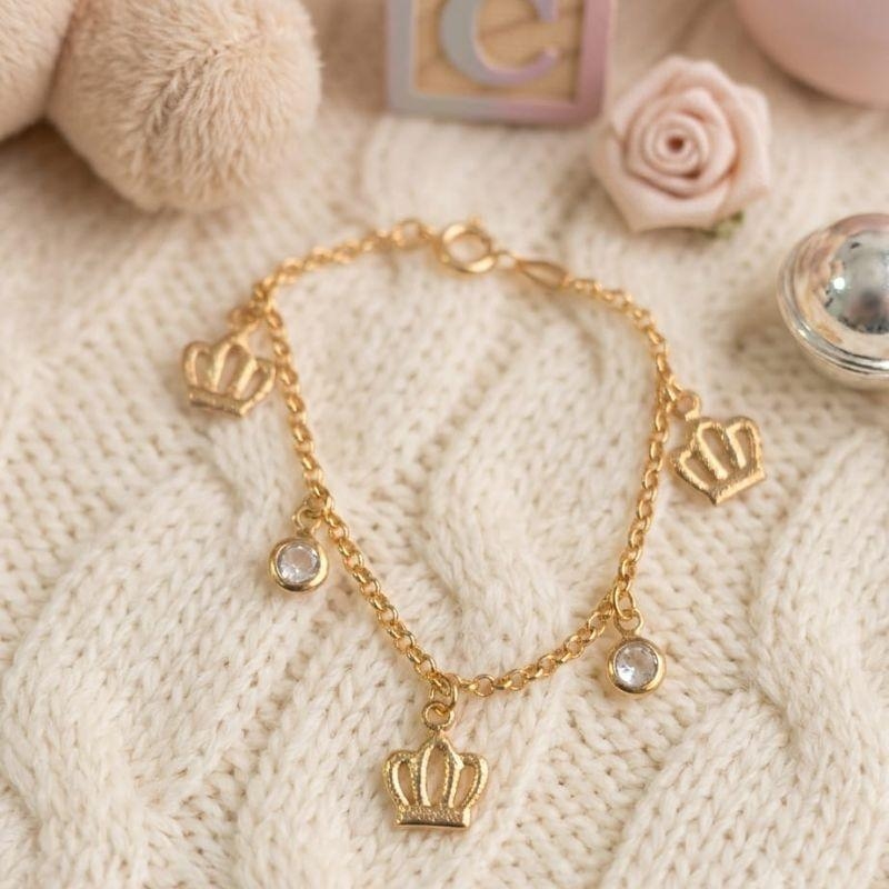 PULSEIRA INFANTIL DE COROA COM ZIRCONIA