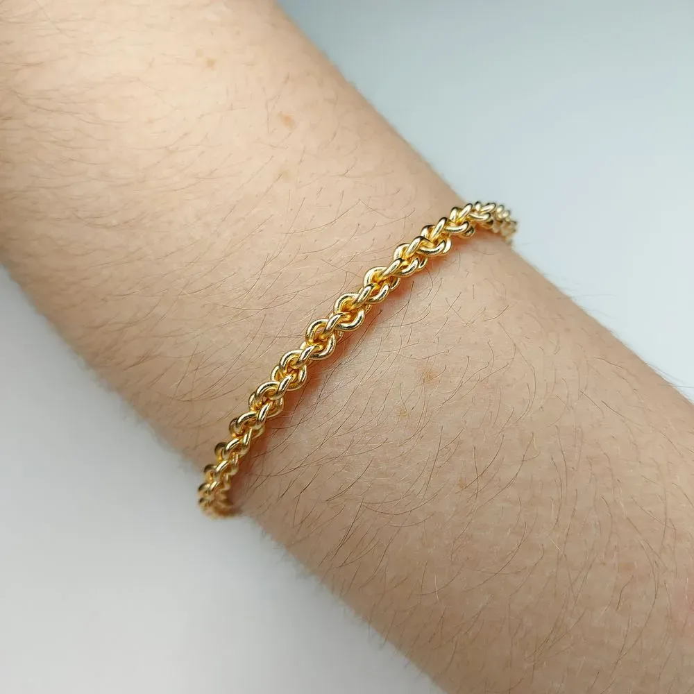 BRACELETE ELO TRANÇADO