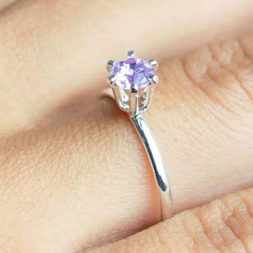 ANEL SOLITARIO COLOR - RUBY