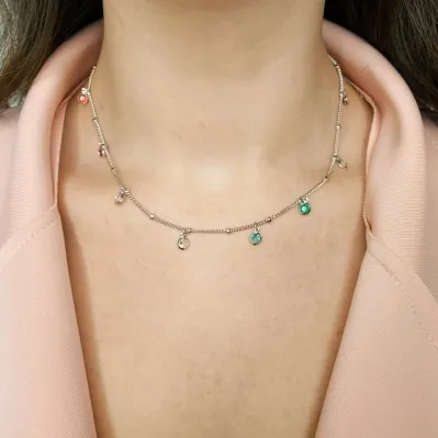 CHOKER DE GOTINHAS COLORIDAS