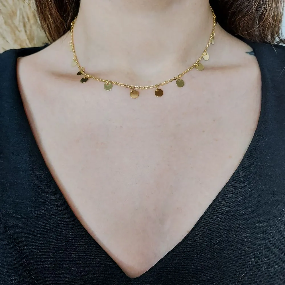 CHOKER ELO COM CHAPINHAS