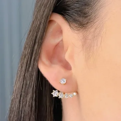 EAR JAQUET PONTO DE LUZ ZIRCONIA