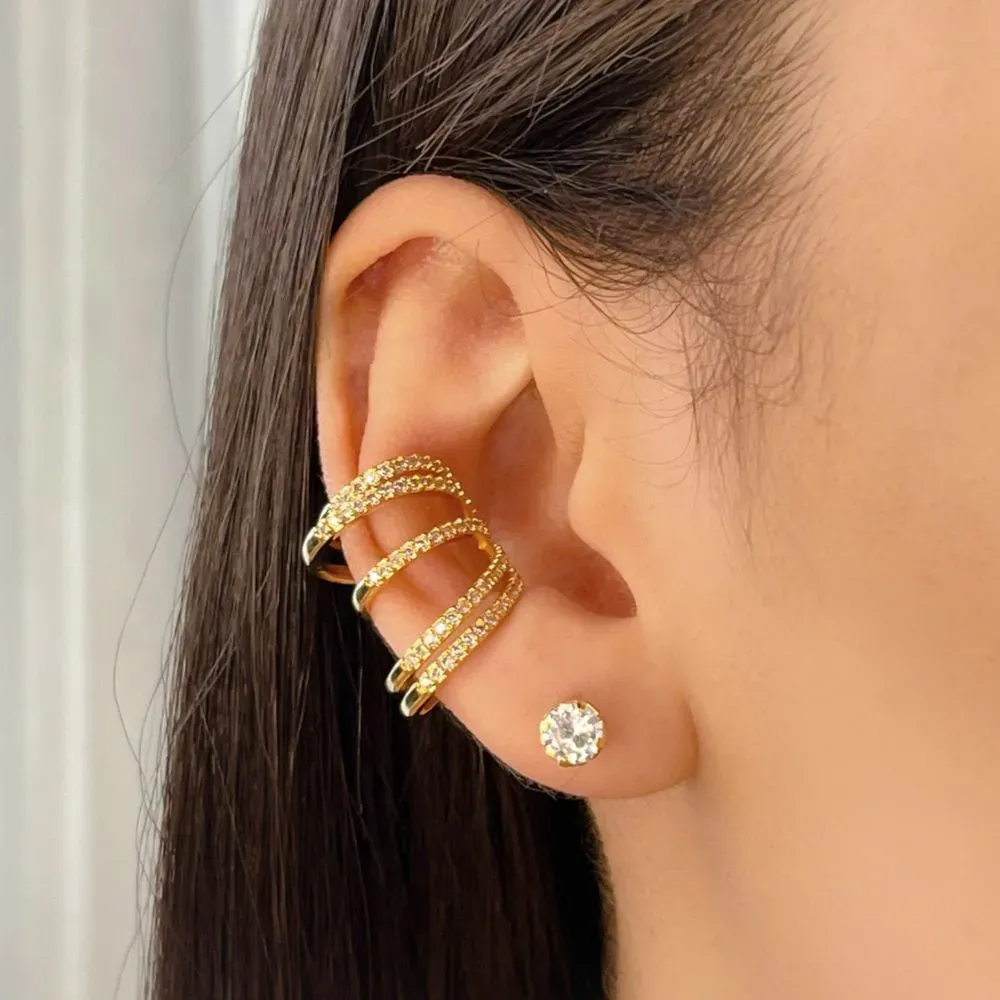 PIERCING COROA VOLTAS CRAVEJADO