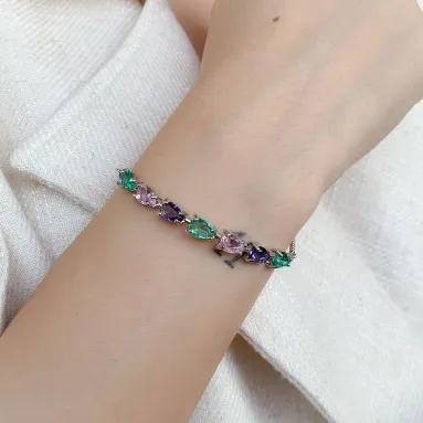 PULSEIRA DE PEDRA GOTA COLORIDAS