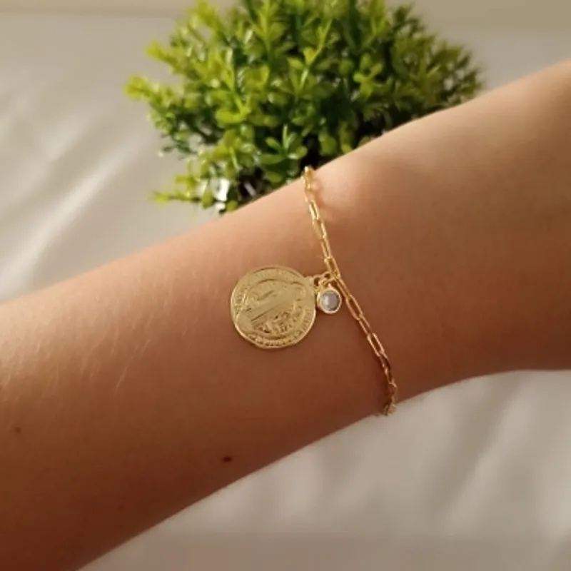 PULSEIRA TUBO COM PINGENTE PAI NOSSO