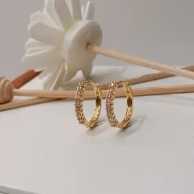 ARGOLA ARTICULADA FINA COM ZIRCONIA G