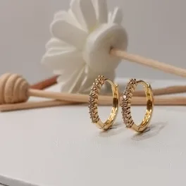 ARGOLA ARTICULADA FINA COM ZIRCONIA M