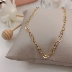 CHOKER CORAÇÃO VAZADO 35 CM