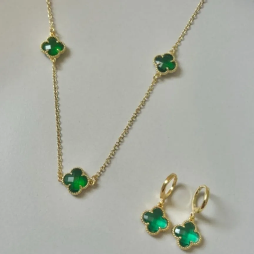 CHOKER 3 TREVO VERDE