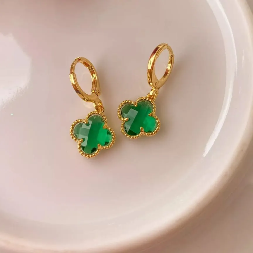 ARGOLA DE TREVO VERDE