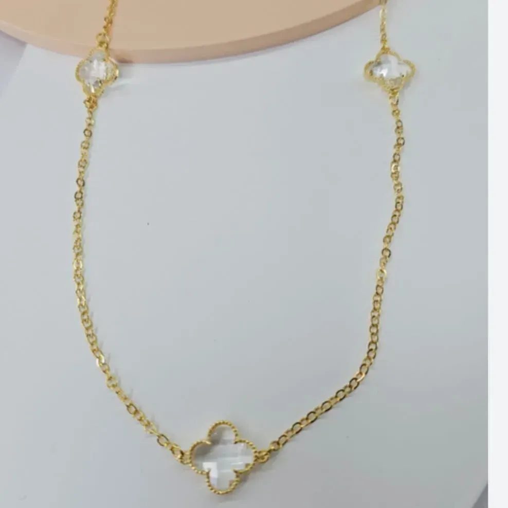 CHOKER 3 TREVO CRISTAL