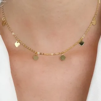 CHOKER DE ELOS COM CORAÇÃO